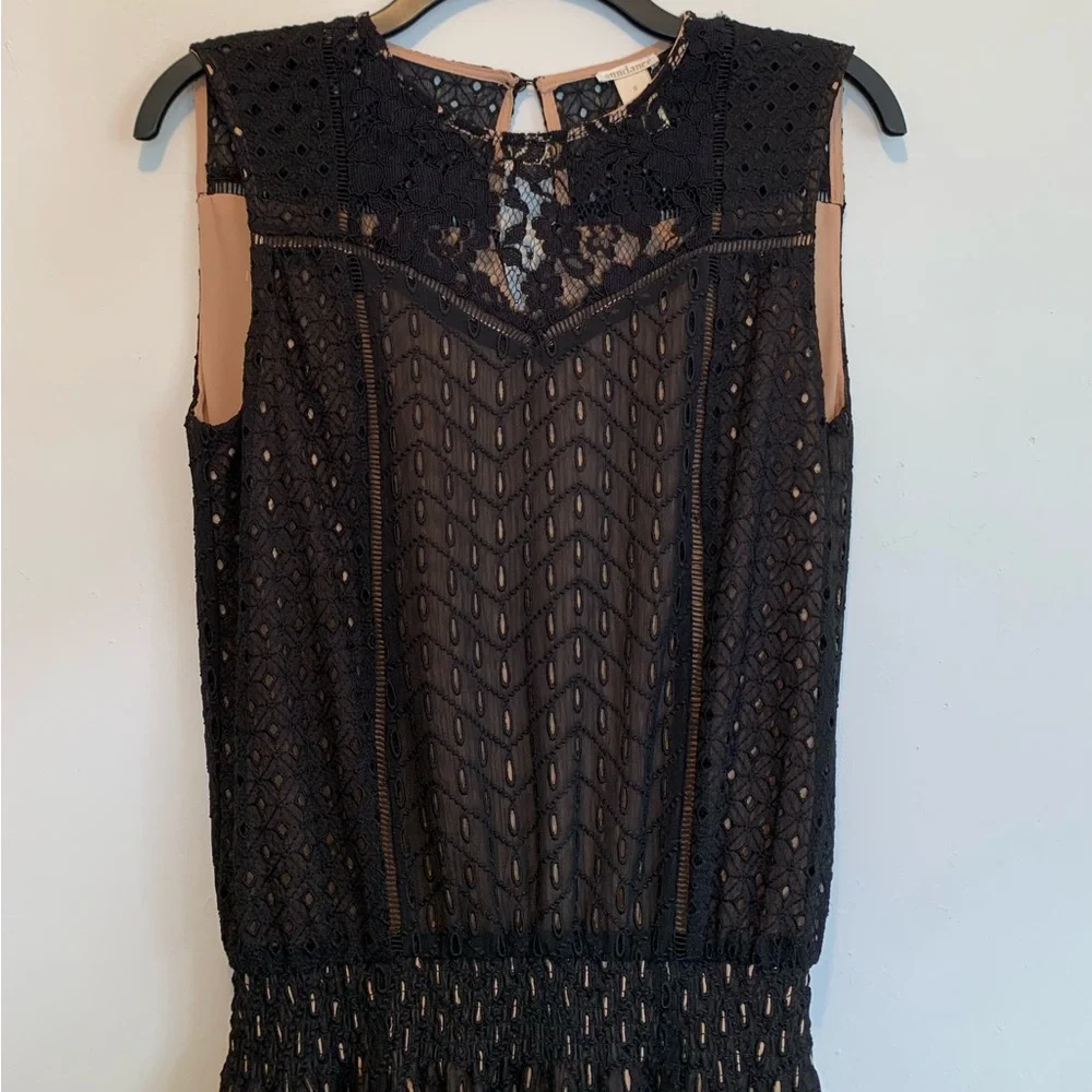 Sundance On The Sea Black Eyelet Lace Cocktail Dress - Picture 3 of 12